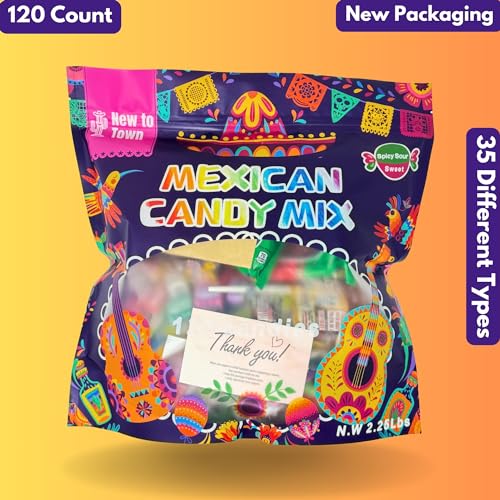 120-piece Mexican candy mix with chamoy, Vero lollipops, Lucas powder, and tamarind Pulparindo in assorted flavors