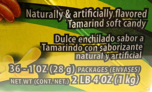 Tamarind Candy Flavor Pelon Pelo Rico, Dulce De Tamarindo, 1 oz. (36 Pack)