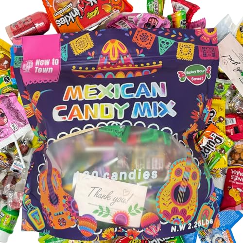 120-piece Mexican candy mix with chamoy, Vero lollipops, Lucas powder, and tamarind Pulparindo in assorted flavors