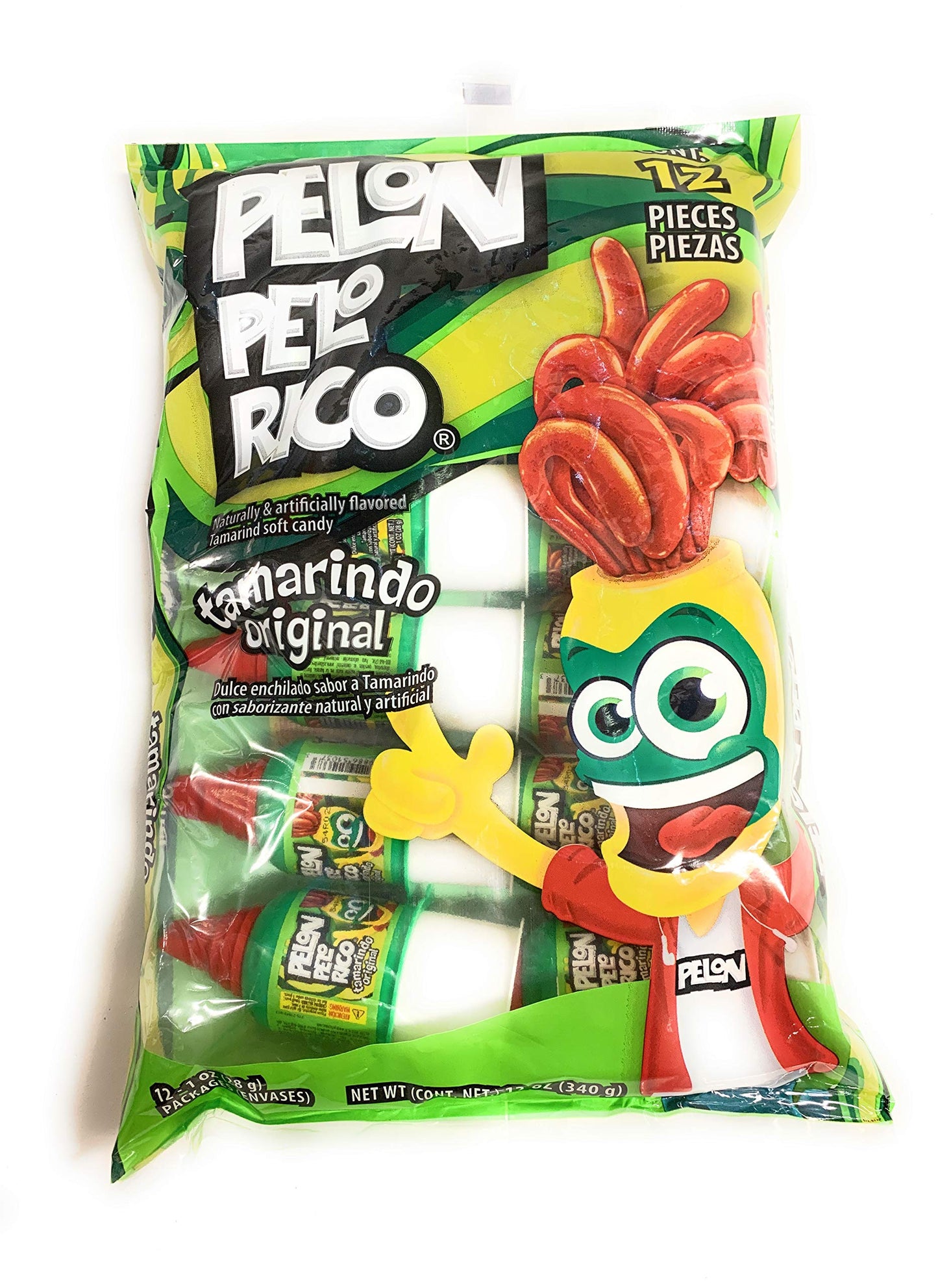 Tamarind Candy Flavor Pelon Pelo Rico, Dulce De Tamarindo, 1 oz. (36 Pack)