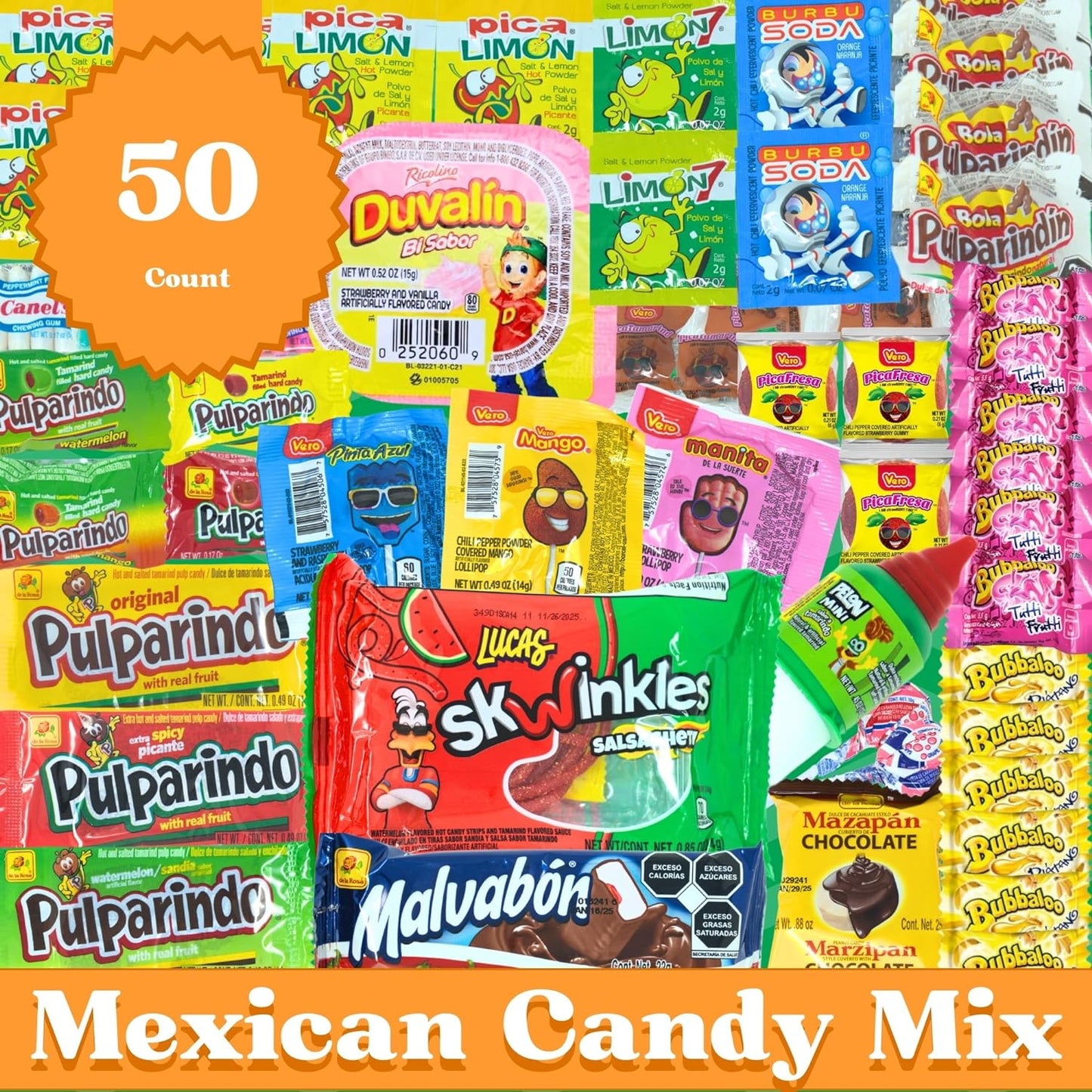 Mexican Candy Variety Pack 50 pieces