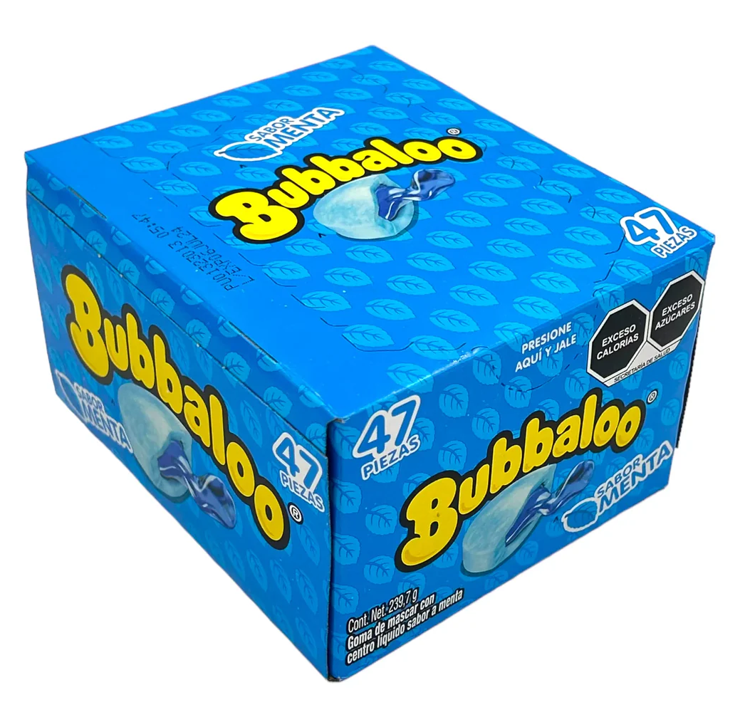 Adams Bubbaloo Menta (Mentol) - 47 Pieces