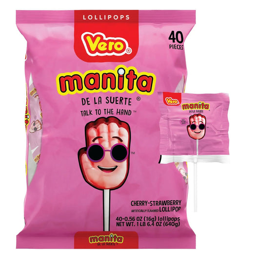 Vero Manita De La Suerte Lollipops - 40 Count