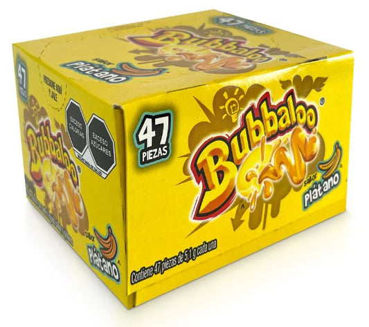 Adams Bubbaloo Platano (Banana) Flavored Gum - 47 Pcs