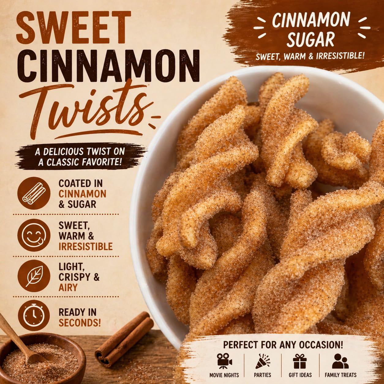 Duros Twists | Authentic Mexican Wheat Snacks for Frying & Crunchy Street-Style Treats