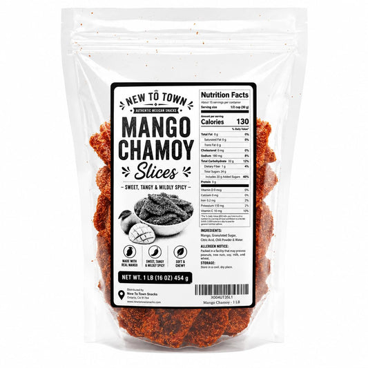 Mango Chamoy Slices – Spicy & Tangy Dried Fruit Snack – Authentic Mexican Treat – Natural Dried Mango with Chamoy Flavor
