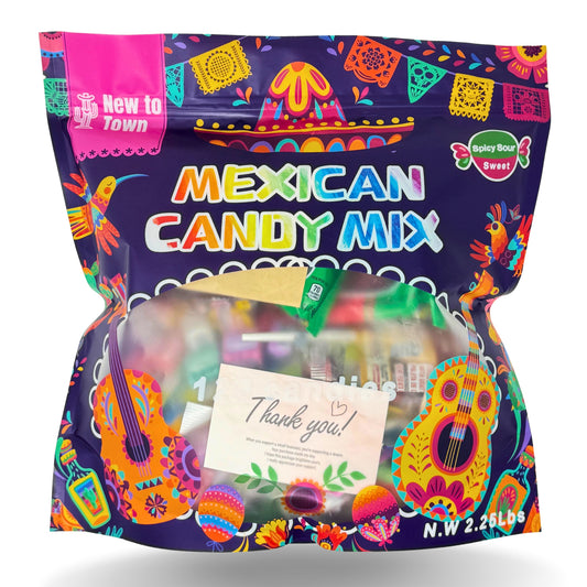 120-piece Mexican candy mix with chamoy, Vero lollipops, Lucas powder, and tamarind Pulparindo in assorted flavors