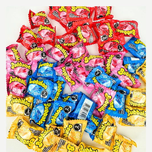 Bubbaloo Bubblegum 48-Piece Variety Pack – Strawberry, Banana, Mentol & Tutti Frutti Burst