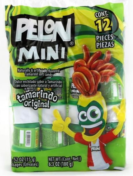 Mini Pelon Pelo Rico Tamarind Push up Candy - 12 Pck