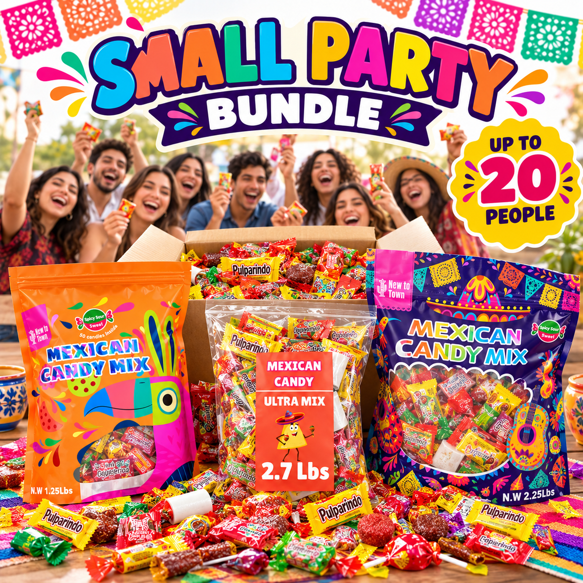 Small Party Bundle (Up to 20 People) – Mexican Candy Variety Pack Set
